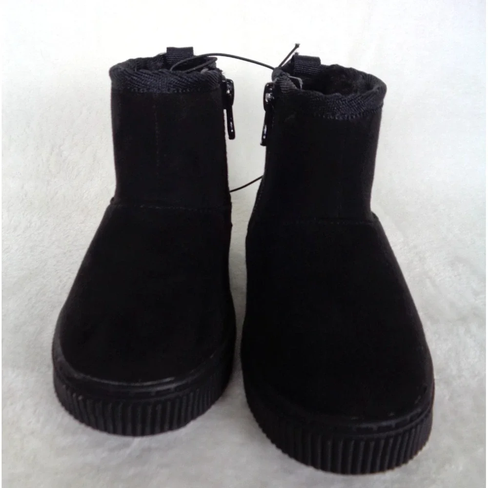 Cat & Jack Toddler Girls Arlo Faux Suede Ankle Booties Black Size 5 New With Tag